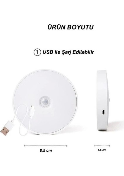 Şarjlı Sensörlü Gece LED Lambası Egonex modelleri