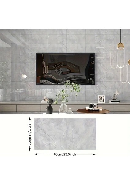 Gri Mermer Desenli Alüminyum Plastik Duvar Sticker modelleri