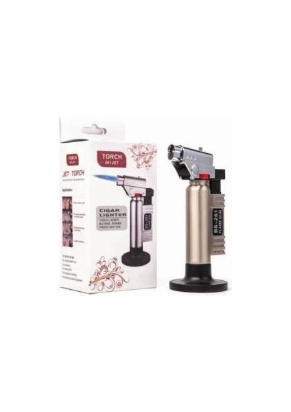 Torch Jet Gazlı Pürmüz Doldurulabilir Tabancalı Alevli Çakmak