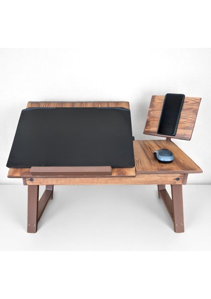 Ayarlanabilir Katlanır Laptop Sehpası – Telefon Bölmeli Çalışma Masası ve Laptop Standı