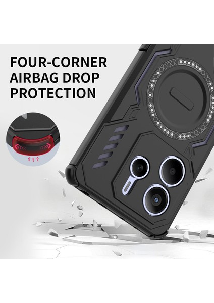 Xiaomi Redmi Note 14 4g Manyetik Telefon Kılıfı, Güçlü Manyetik Isı Dağılımı Telefon Kılıfı Kapağı Xiaomi Redmi Note 14 4g (Yurt Dışından) modelleri