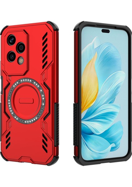Huawei Honor 200 Lite Manyetik Telefon Kılıfı, Güçlü Manyetik Isı Dağılımı Telefon Kılıfı Kapağı Huawei Honor 200 Lite (Yurt Dışından)