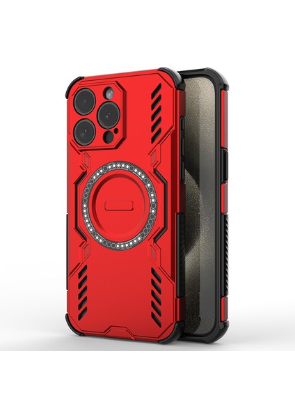 iPhone 15 Pro Max Manyetik Telefon Kılıfı, Güçlü Manyetik Isı Dağılımı Telefon Kılıfı Kapağı iPhone 15 Pro Max (Yurt Dışından)