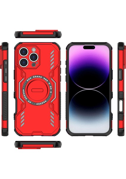 iPhone 15 Pro Max Manyetik Telefon Kılıfı, Güçlü Manyetik Isı Dağılımı Telefon Kılıfı Kapağı iPhone 15 Pro Max (Yurt Dışından) modelleri