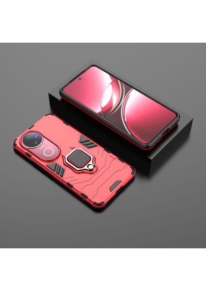 Vivo V50 Darbeye Dayanıklı Telefon Kılıfı ve Yüzük Tutucu (Yurt Dışından)