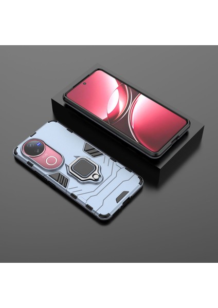 Vivo V50 Darbeye Dayanıklı Telefon Kılıfı ve Yüzük Tutucu (Yurt Dışından)