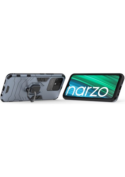 Oppo Realme Narzo 30A Darbeye Dayanıklı Telefon Kılıfı ve Yüzük Tutucu (Yurt Dışından) fiyatları