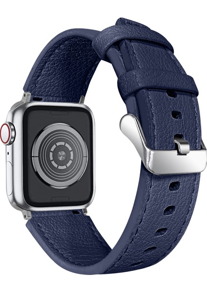 Apple Watch Series 10 46MM / Ultra 2 / Ultra 49MM Üst Katman Inek Derisi Gerçek Deri Ayarlanabilir Kayış (Yurt Dışından)