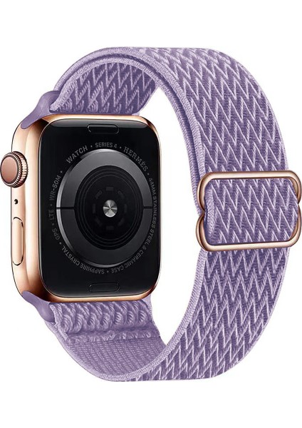 Apple Watch Series 10 46MM / Ultra 2 / Ultra 49MM Saat Kordonu Elastik Naylon Kayış (Yurt Dışından)