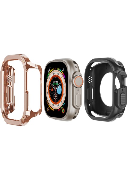 Apple Watch Ultra 2 / Ultra 49MM Sert Pc+Tpu Saat Çerçeve Kapağı (Yurt Dışından)