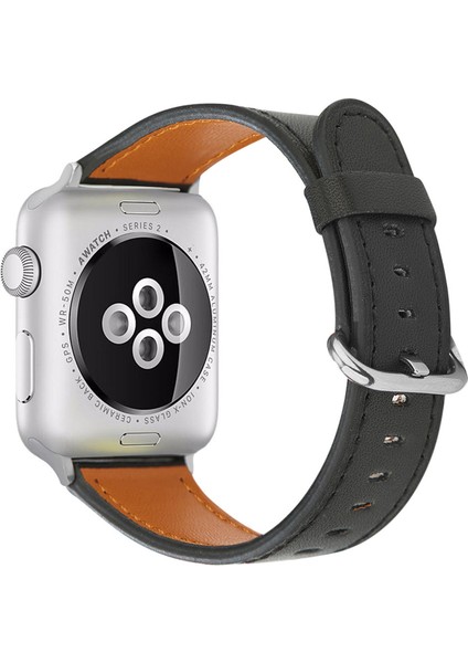 Apple Watch 10 46MM / Ultra 2 / Ultra 49MM Hakiki Inek Derisi Kayış (Yurt Dışından)