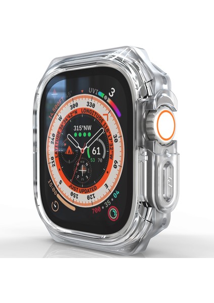 Apple Watch Ultra 49MM / Ultra 2 49MM Saat Çerçevesi Kılıfı Pc+Tpu Saat Kenar Koruyucu (Yurt Dışından)