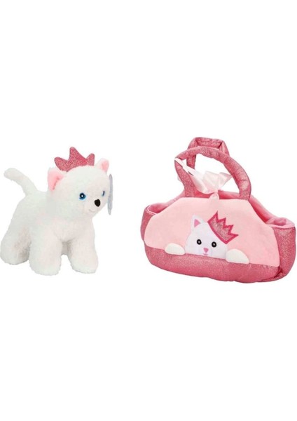 4775 Peluş Kedi Köpek Taşıma Çantalı 20 cm - Stokta Olan Model ve Renk Gönderiliir