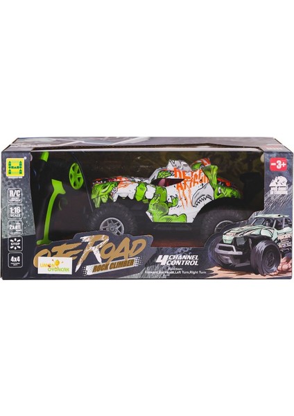 SH091-503B Kumandalı Şarjlı Off Road Canavar Rock Climber 4x4 -Limon Oyuncak
