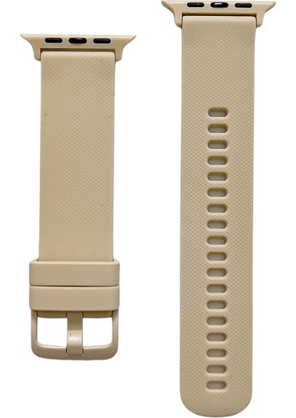 Apple Watch Series 10 46MM / Ultra 2 / Ultra 49MM Dokulu Silikon Saat Kayışı (Yurt Dışından)