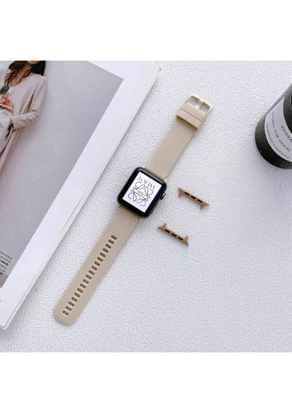 Apple Watch Series 10 46MM / Ultra 2 / Ultra 49MM Dokulu Silikon Saat Kayışı (Yurt Dışından) fiyatları