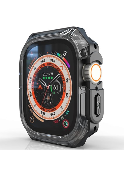 Apple Watch Ultra 49MM / Ultra 2 49MM Saat Çerçevesi Kılıfı Pc+Tpu Saat Kenar Koruyucu (Yurt Dışından)