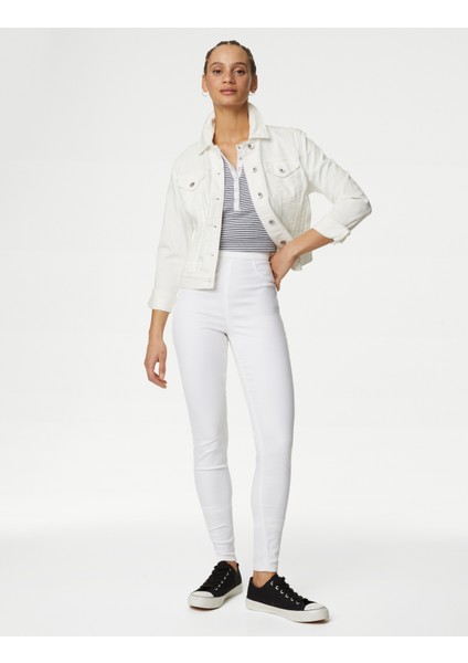 Yüksek Bel Jegging Jean Pantolon