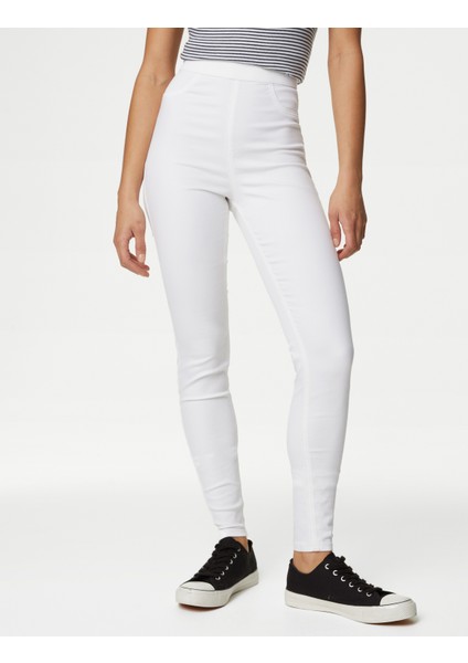 Yüksek Bel Jegging Jean Pantolon
