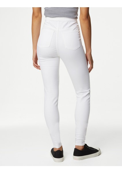 Yüksek Bel Jegging Jean Pantolon