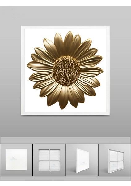 Gold Papatya Avize, 60X60 Kare Modern LED Tavan Aydınlatma, 60WATT Beyaz Işık Avize, Ev Tavan Lamba modelleri