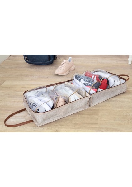 Deri Kulplu Ayakkabı Seyahat Çantası 04263 fırsatları