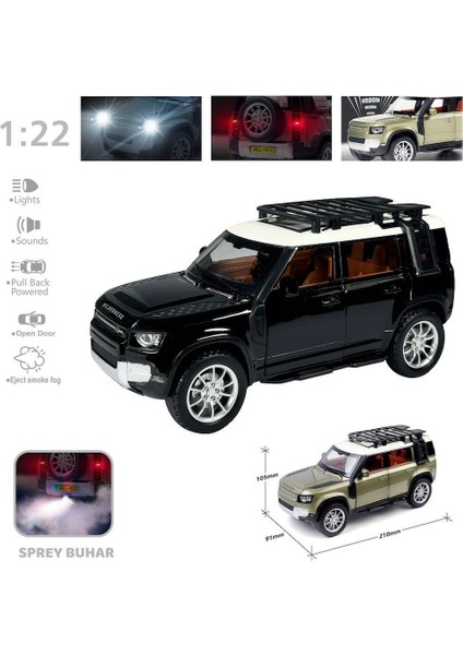 HCL-510A Çek Bırak 1:22 Sesli Ve Işıklı Buharlı DF Metal Jeep indirimleri