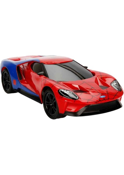 7038 1:16 Marvel Spiderman 2017 Ford Gt USB Şarjlı Uzaktan Kumandalı Araba modelleri