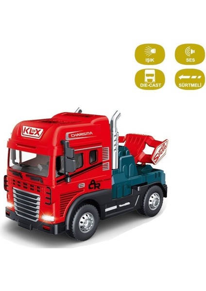 KLX600-345 Sürtmeli Işıklı Müzikli 1:24 Çekici (Tır Kafası) -1 adet fiyatıdır fiyatları