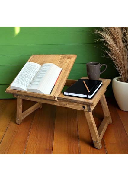 Ahşap Kuran-I Kerim Rahlesi - Ergonomik, Katlanabilir ve Ayarlanabilir Masaüstü Tasarım ile Konforlu Kitap Okuma