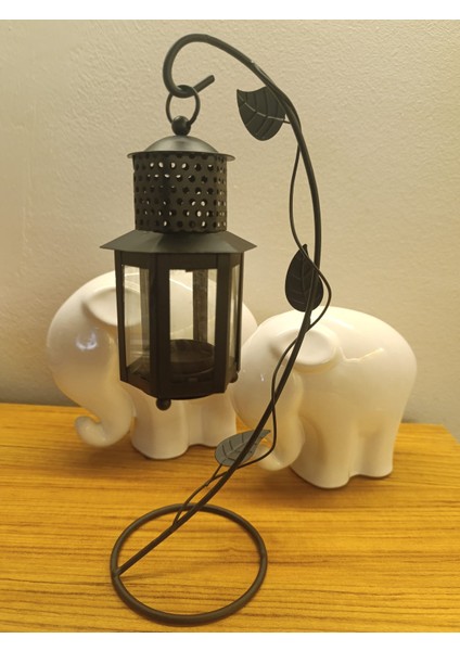 Respira Metal Dekoratif Ayaklı Askılı Fener Mumluk Siyah fiyatları