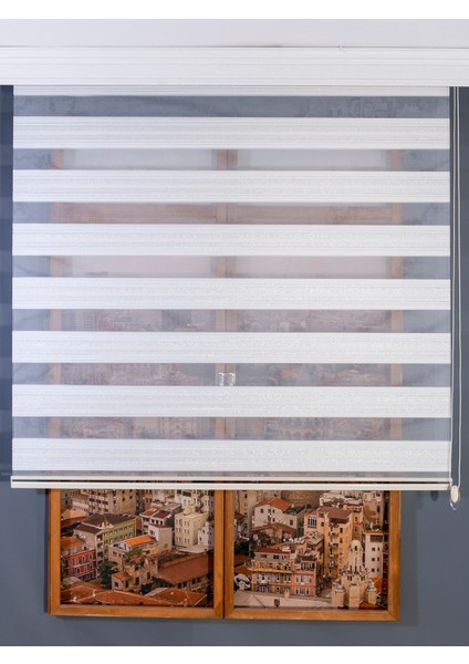 Simli Gold Zebra Stor Perde fırsatları