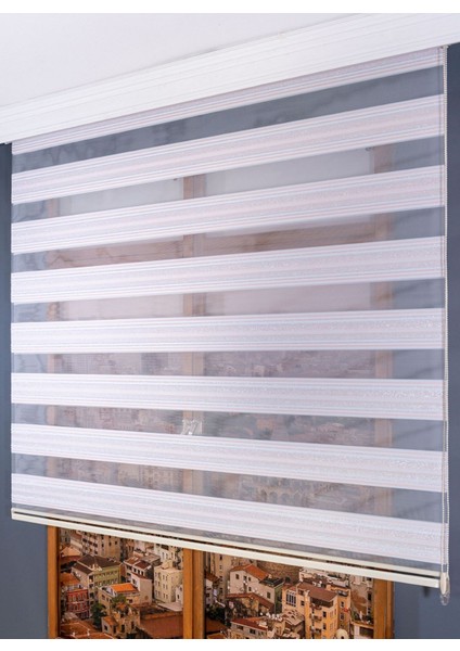 Simli Pudra Zebra Stor Perde indirimleri