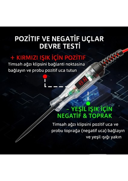 Otomobil Elektrik Kontrol Kalemi LED Göstergeli
