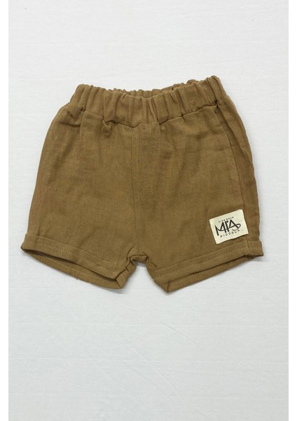 Erkek Bebek Şortlu Takım Bisiklet Yaka Düğmeli Düz Renk modelleri