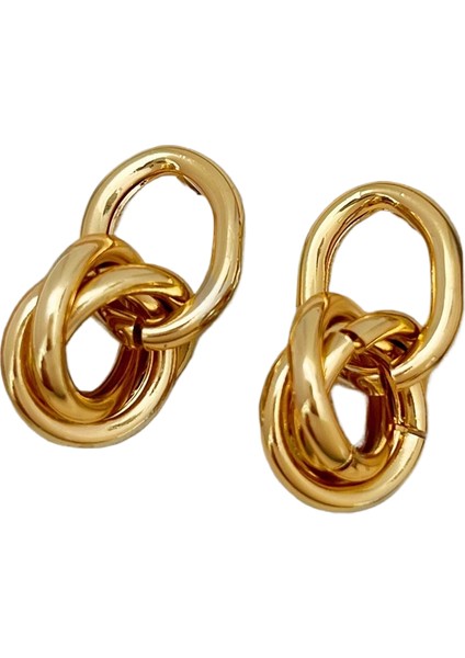 Niş Tasarım Metal Saplama Küpeler Moda Vintage Basit Moda Küpeler (Yurt Dışından)