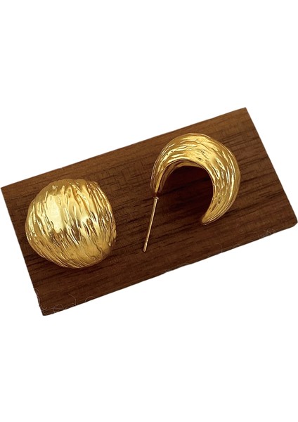 Niş Tasarım Metal Saplama Küpeler Moda Vintage Basit Moda Küpeler (Yurt Dışından)