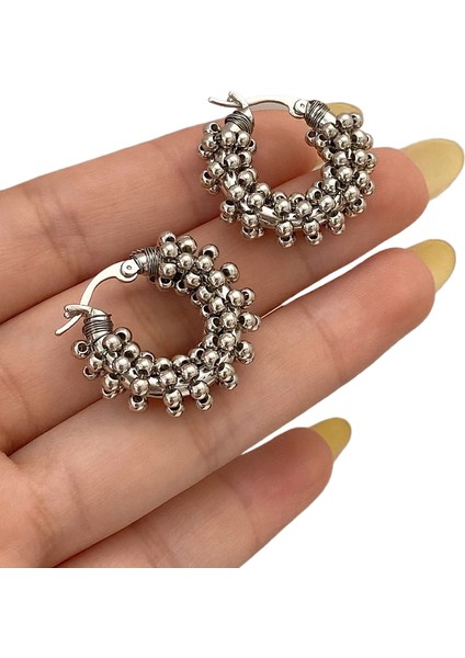 Niş Tasarım Metal Saplama Küpeler Moda Vintage Basit Moda Küpeler (Yurt Dışından)