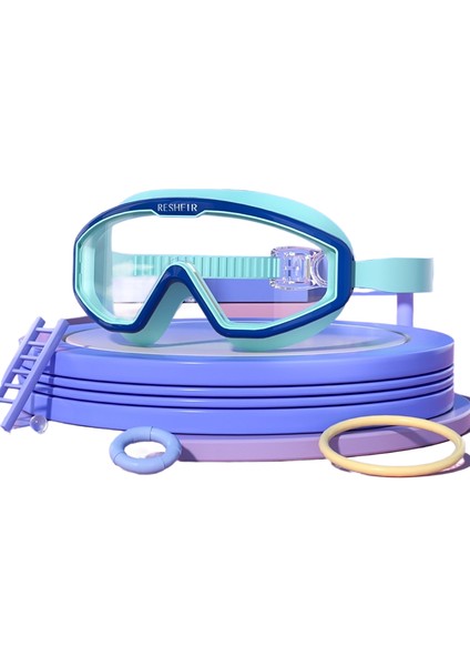 Çocuk Yüzme Gözlükleri Su Geçirmez Buğu Önleyici Hd Büyük Çerçeve Erkek ve Kız Çocukları Profesyonel Yüzme Ekipmanları Yüzme Gözlükleri (Yurt Dışından)