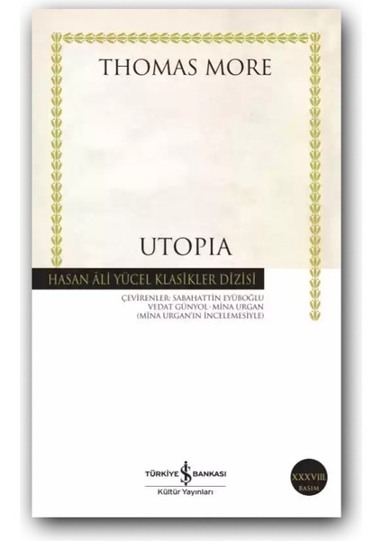 Utopia (Karton Kapak) – Thomas More, Klasik Ingiliz Edebiyatı, Roman