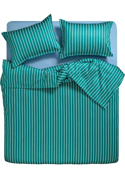 Solıd 300 Tc Geniş Çizgili Çift Kişilik Pamuk Saten Nevresim Seti 200X220 cm Koyu Yeşil fiyatları