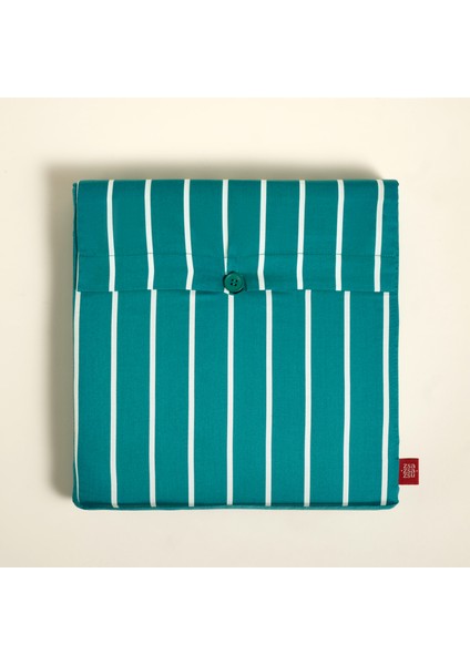 Solıd 300 Tc Geniş Çizgili Çift Kişilik Pamuk Saten Nevresim Seti 200X220 cm Koyu Yeşil modelleri