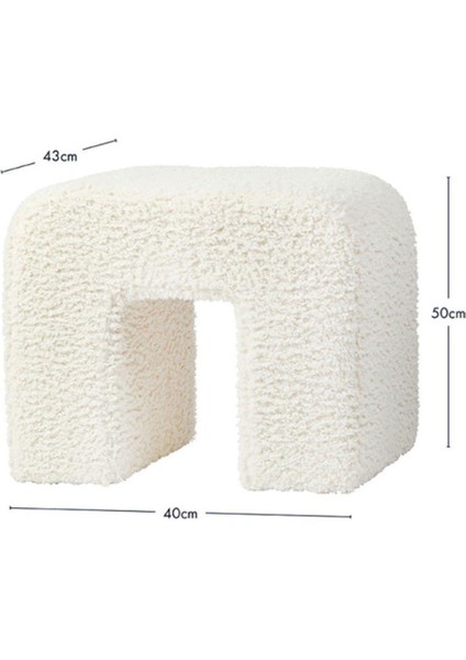 Folk U Puf/bench Peluş Kumaş 40*45 cm / Yükseklik 46 cm fiyatları