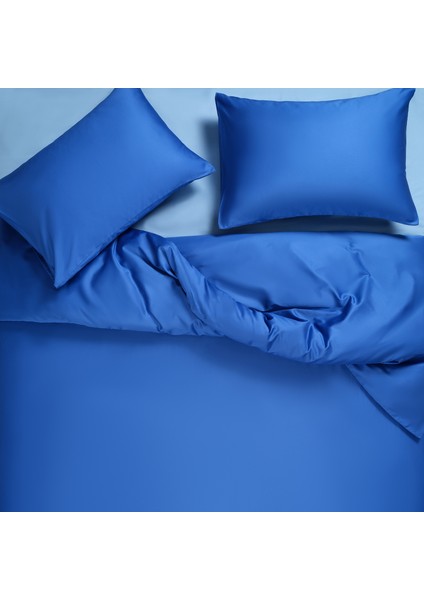 Solıd 300 Tc Çift Kişilik Pamuk Saten %100 Pamuk Saten Nevresim Seti 200X220 cm Koyu Mavi modelleri