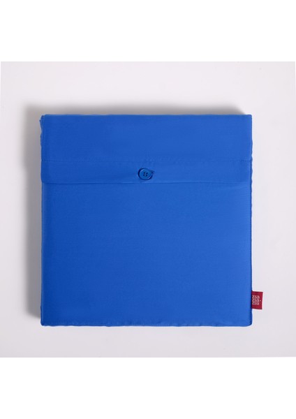 Solıd 300 Tc Çift Kişilik Pamuk Saten %100 Pamuk Saten Nevresim Seti 200X220 cm Koyu Mavi