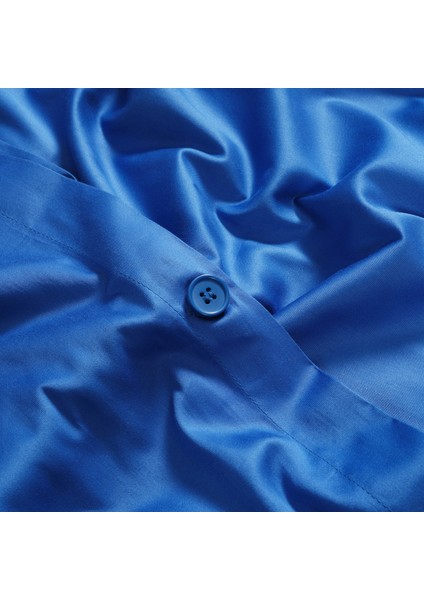 Solıd 300 Tc Çift Kişilik Pamuk Saten %100 Pamuk Saten Nevresim Seti 200X220 cm Koyu Mavi fiyatları