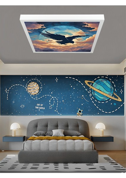 Harry Potter LED Avize, 60X60 Genç Odası LED Lamba, 60W, Beyazı Işık, Harry Potter Çocuk Odası Lamba