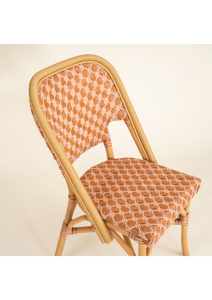 Java Rattan - Synthetıc Sandalye 58X48X90 cm Turuncu