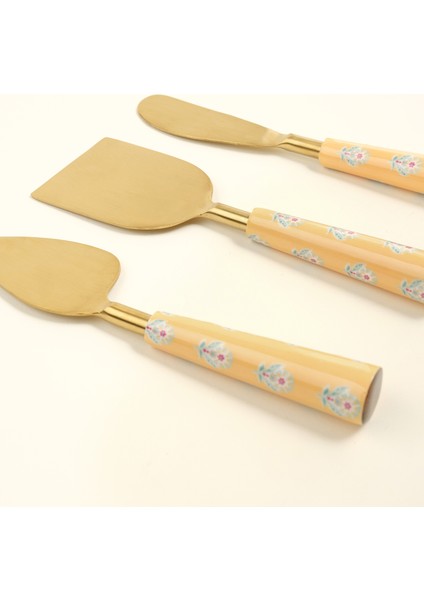 Rampur Çelik - Mango Ağacı Servis Seti 16X4 cm Sarı