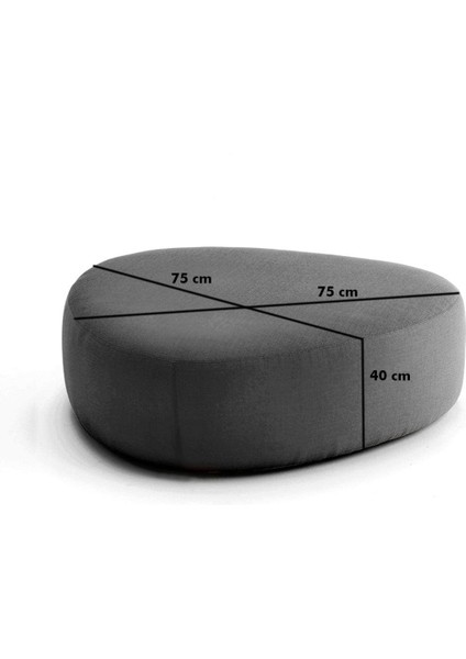Stone Maxi Üçgen Asimetrik Puf / Orta Sehpa / 75X75 cm H:40 cm fiyatları